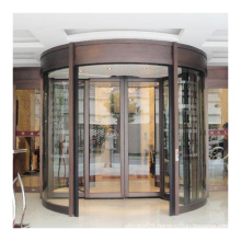 Modern design electric sliding automatic glass revolving door for hotel